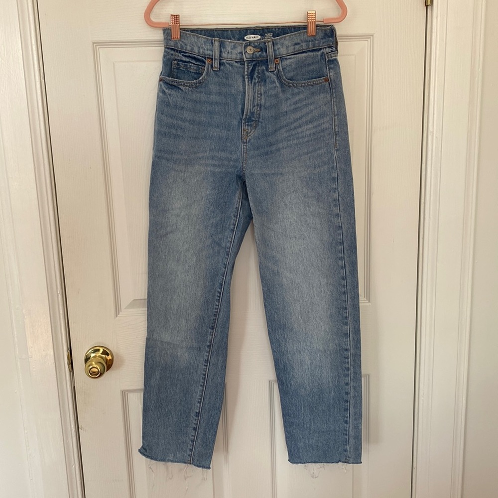 High Waisted Straight Leg Jeans